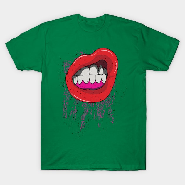 Lips T-Shirt by prettypeoplepictures